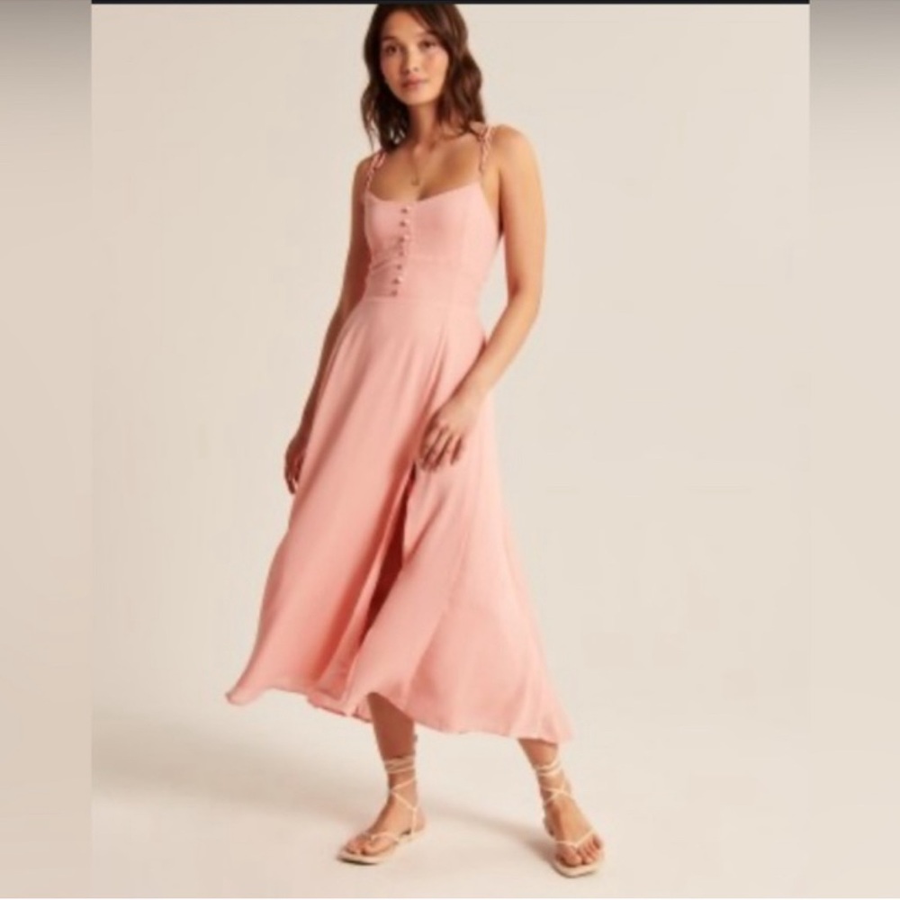 Abercrombie & Fitch Pink Midi Dress